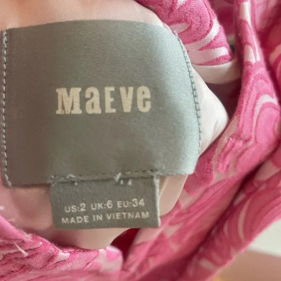 Maeve Anthropologie Pink Floral Dress with Pockets - Picture 4 of 4